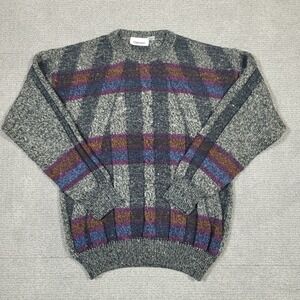 Vintage Damon Sweater Wool Mens Large Made In Italy Cable Knit